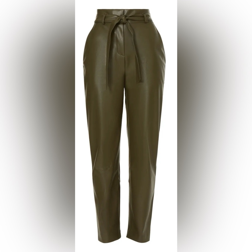 Peter Som Olive Green Tie-Waist Pants